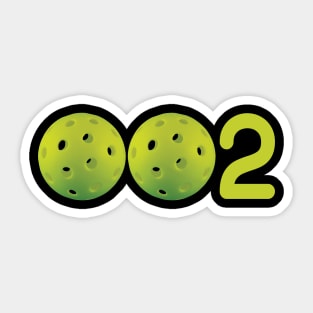 Zero zero two - pickleball score, Sticker